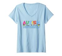 Womens Autism Seeing The World Differently - Autism Support V-Neck T-Shirt