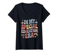 Women's Autism Teacher in My Special Education Era V-Neck T-Shirt