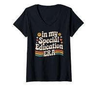 Women's Autism Teacher in My Special Education Era V-Neck T-Shirt