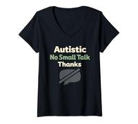 Women's Autistic Adult Neurodivergent Pride Autism Acceptance V-Neck T-Shirt