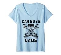Womens Auto Shop Mechanic Daddy Car Guys Make The Best Dads V-Neck T-Shirt