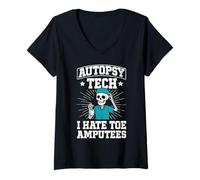 Womens Autopsy Tech Funny Pathology V-Neck T-Shirt