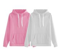Women's Autumn And Winter Fashion Plus Size Sweatshirt Teen Girl Clothes (White, XXL)
