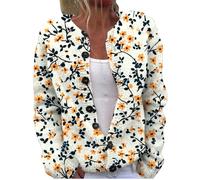 Women's Autumn Winter Sweaters Open Front Knit Casual Loose Button Down Long Sleeve Coat Fall Cute Print Cardigan Sweater