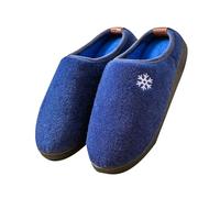 Women's Autumn Winter Warm Solid Color Snowflake Print Home With Velvet Slippers Womens Slippers Size 8 (Blue, 7-7.5)