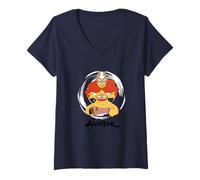 Womens Avatar: The Last Airbender Aang Avatar State Circle Burst V-Neck T-Shirt