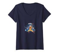 Womens Avatar: The Last Airbender Aang Katara Sokka Action Blast V-Neck T-Shirt