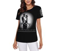 Women's Avenged Metal Band Sevenfold Casual Summer Breathable T - Shirt Short - Sleeved :Vintage Workout and Loose Styles