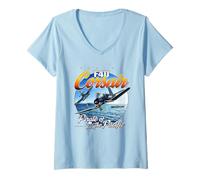 Womens Aviation Tees: F4U Corsair Pirate of The Pacific Shirt V-Neck T-Shirt