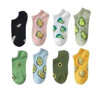 Womens Avocado Fun Novelty Low Cut Trainer Socks One Size UK 3-7 EU 35-40 (UK, Numeric, 3, 7, Regular, Regular, Pale Green)