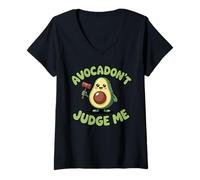 Womens Avocadon’t Judge Me Funny Avocado Courtroom V-Neck T-Shirt