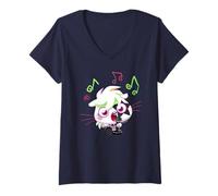 Women's Avril LeScream The Fizzbangs Singer Poppet V-Neck T-Shirt