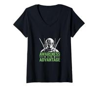 Women's Awareness is The Advantage Tactical Operator V-Neck T-Shirt