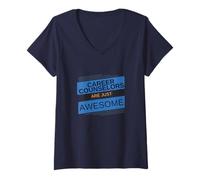 Womens Awesome Career Counselors Quote Counseling Appreciation V-Neck T-Shirt