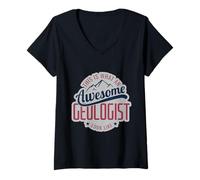 Women's Awesome Geologist Look Like Earth Science Design V-Neck T-Shirt