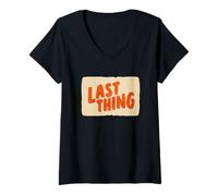 Womens Awesome Last Thing Statement Costume V-Neck T-Shirt