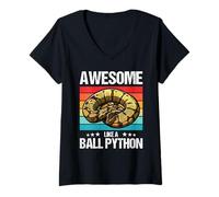 Womens Awesome Like a Ball Python. Ball Pythons Ball Python V-Neck T-Shirt