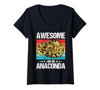 Womens Awesome like an Anaconda. Anacondas Anaconda V-Neck T-Shirt