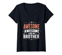 Women's Awesome Like My Brother Funny Sibling V-Neck T-Shirt