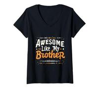 Women's Awesome Like My Brother Funny Sibling V-Neck T-Shirt