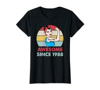 Womens Awesome Since 1988 35 Year Old Funny 35th Birthday Gift T-Shirt