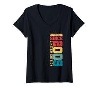 Womens Awesome Since 2009 Limited Edition Vintage 16th Birthday V-Neck T-Shirt