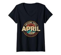 Womens Awesome Since April 1978 | 48 years old | 48th Birthday V-Neck T-Shirt