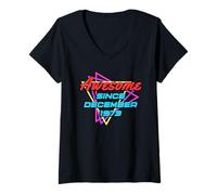 Womens Awesome Since December 1973 V-Neck T-Shirt
