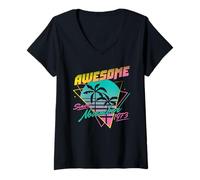 Womens Awesome Since November 1973 V-Neck T-Shirt
