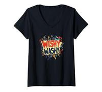 Womens Awesome Wishy Washy Costume for Boys and Girls V-Neck T-Shirt