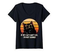 Women's Awkward Cat Funny Introvert Cat Humor V-Neck T-Shirt
