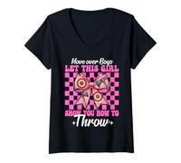 Womens Axe Throwing Axe Thrower Let This Girl Show You How To Throw V-Neck T-Shirt