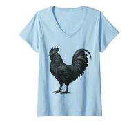 Womens Ayam Cemani - Rooster - Chickens V-Neck T-Shirt