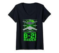 Women's B-21 Raider Stealth Aircraft, Advanced Propulsion Technology V-Neck T-Shirt