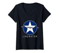 Womens B-24 LIBERATOR T-Shirt V-Neck T-Shirt