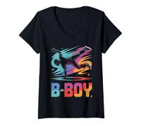 Women's B-Boy Breakdance Hip Hop Street Breakdancer Dancer V-Neck T-Shirt
