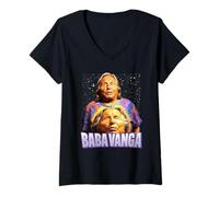 Womens Baba VANGA - Funny UFO 2025 Alien Prediction Mystic Healer V-Neck T-Shirt