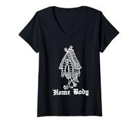 Women's Baba Yaga's Hut-Home Body V-Neck T-Shirt