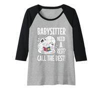 Womens Babysitter Need a Rest Call The Best Raglan Baseball Tee