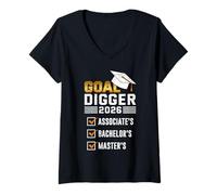 Women's Bachelor Goal Digger 2026 Conclusion V-Neck T-Shirt
