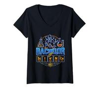 Women's Bachelor of Science Chemist Bachelor Graduation V-Neck T-Shirt