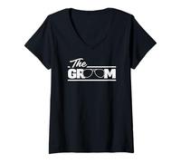 Women's Bachelor Party Getting Married Wedding The Groom V-Neck T-Shirt