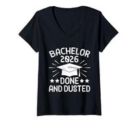 Womens Bachelorexamination BASCHELOR 2026 Done and Dusted Bachelor V-Neck T-Shirt