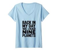 Women's Back in My Day We Had Nine Planets V-Neck T-Shirt