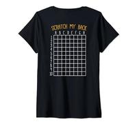 Womens Back Scratching Shirt, Back Scratcher Shirt, Scratch My Back V-Neck T-Shirt