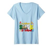 Womens Back to School Shirt Fun Classroom Teacher Student Outfit V-Neck T-Shirt
