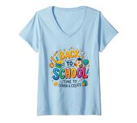 Women's Back to School Squad Wise Owl Adventure Begins Now V-Neck T-Shirt