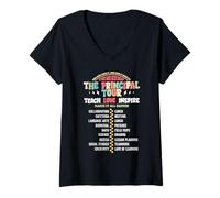 Womens Back to School The Principal Tour Funny Assistant First Day V-Neck T-Shirt