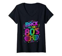 Women's Back to the 80's Costume V-Neck T-Shirt