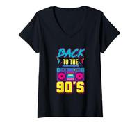 Womens Back to the 90s V-Neck T-Shirt